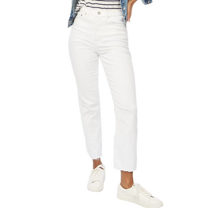J. Crew Factory Women's Crisp White Straight Leg Jeans